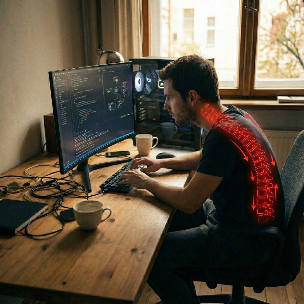 Posture Problems and Spinal Health in Software Developers: Why It Matters and How Kodgem Straight Can Help